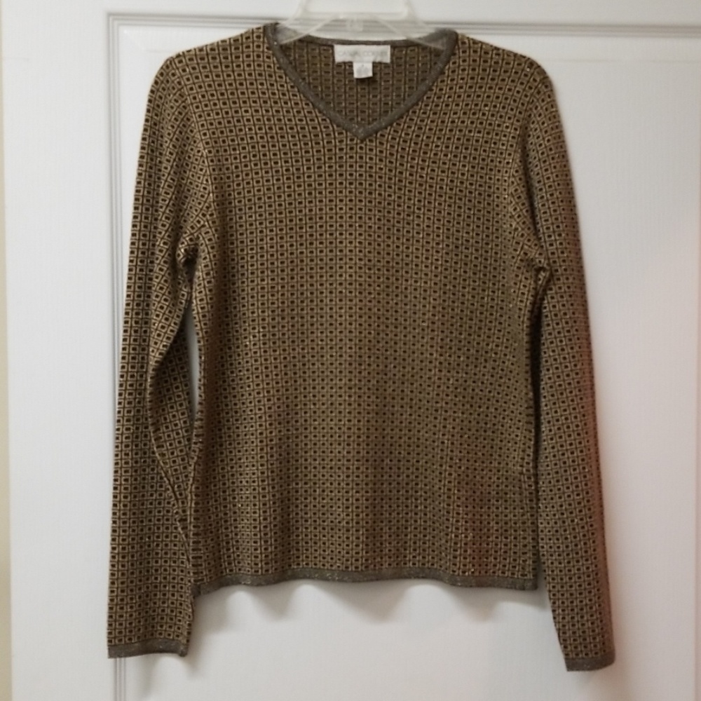 Brown and gold sweater